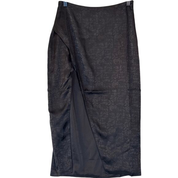 Shades of Rose “The Tristan” Satin Slip Skirt – Size S, Dusty Black, New/NWT - Picture 1 of 3